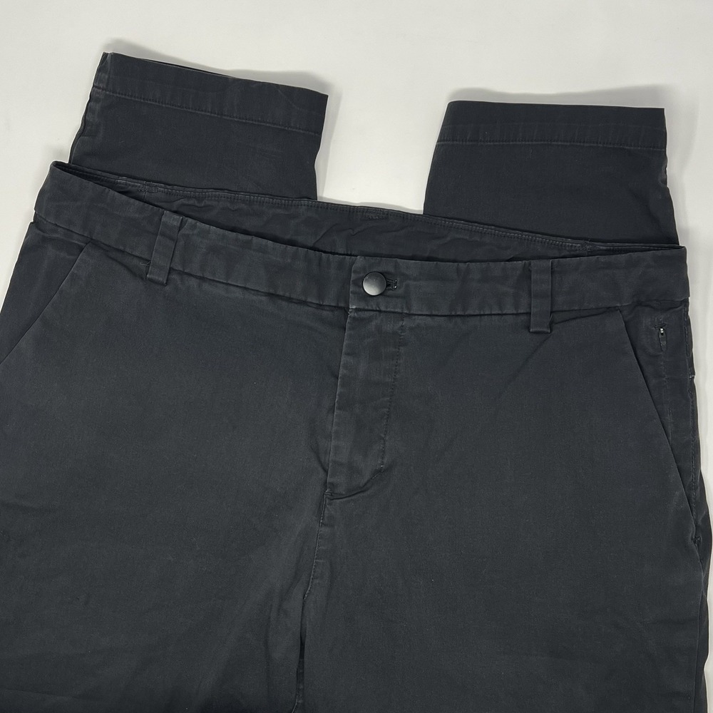 Lululemon Commission Pants 36 x 32.5 Black Classic Fit‎ Swift Cotton Golf Chino